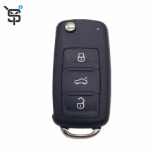 Good price black car remote key for VW 5K0837202AD 3 buton folding remote key with 434 mhz 48 chip